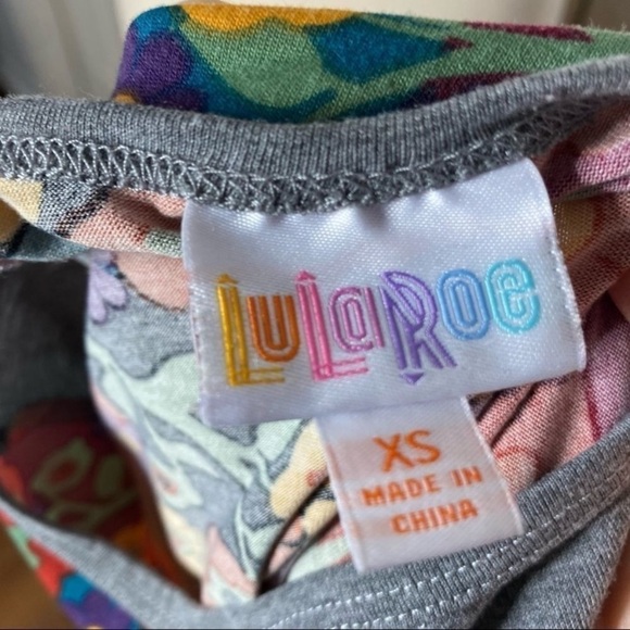 LuLaRoe Randy Top with Floral Front Panel - Picture 4 of 5